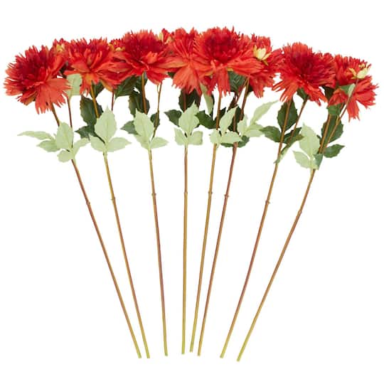 31" Red Dahlia Artificial Flower Stem, 8ct.